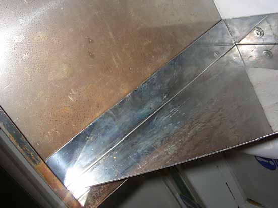 Kitchen shelving corrosion.